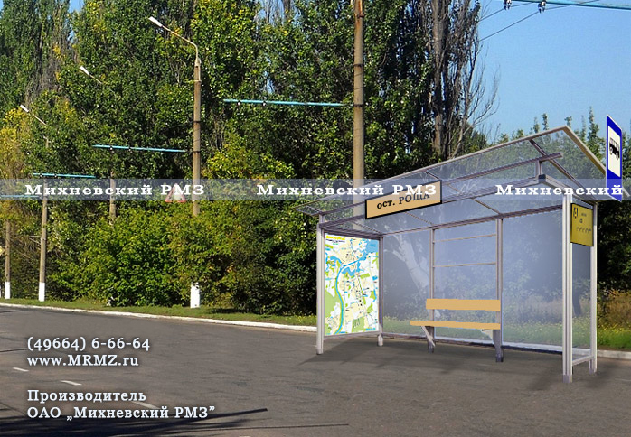 Остановочный павильон (автобусная остановка) ОМ-14